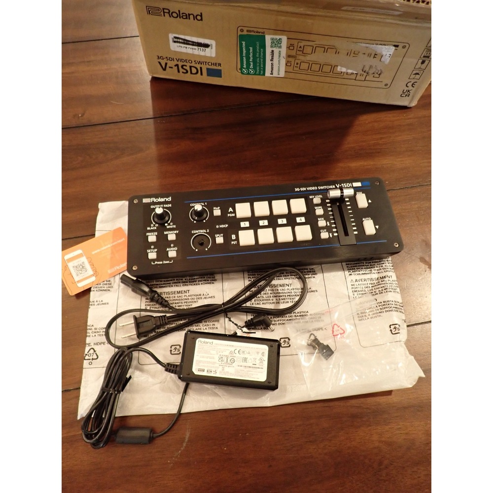 Roland V-1SDI 3G-SDI Video Switcher 4-Channel Mixer with T-Bar Fader V1SDI